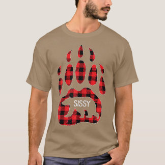 Camiseta Coincidencia de las mujeres Sissy Oso rojo de la p