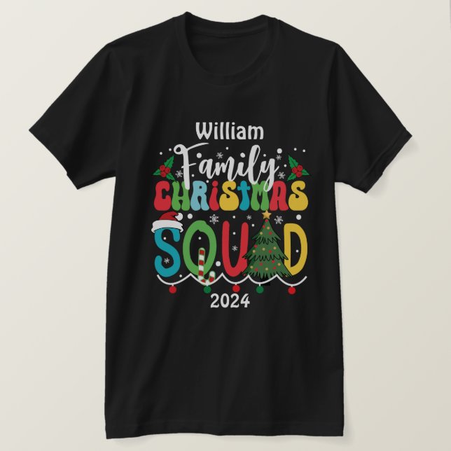 Camiseta Coincidencia de Navidades de año de nombre persona (Anverso del diseño)
