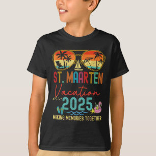 Camiseta Coincidencia de Recuerdos Retro St. Maarten Vacati