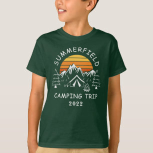 Camiseta Coincidencia de viaje de camping de familia retro