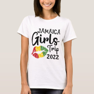 Camiseta Coincidencia de viaje de Chica de Jamaica en el añ