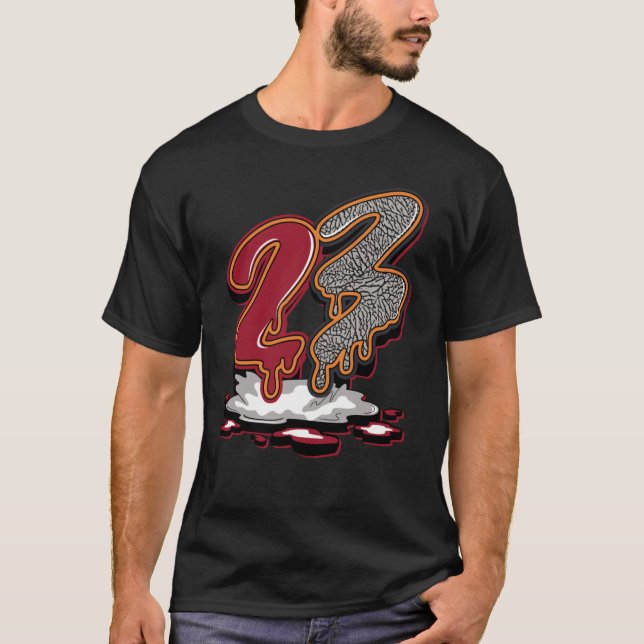 Camiseta Coincidencia del 23 Drip Retro Cardenal Rojo 3s (Anverso)