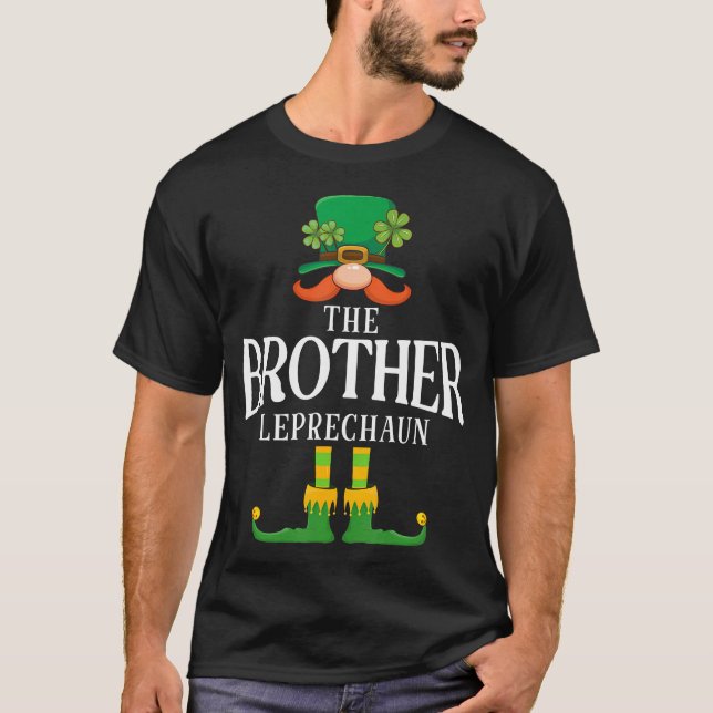 Camiseta Coincidencia del Día del Hermano Leprechaun St Pat (Anverso)