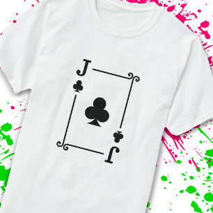 Camiseta Coincidir con los Clubs Jack Suit Jugando Tarjetas