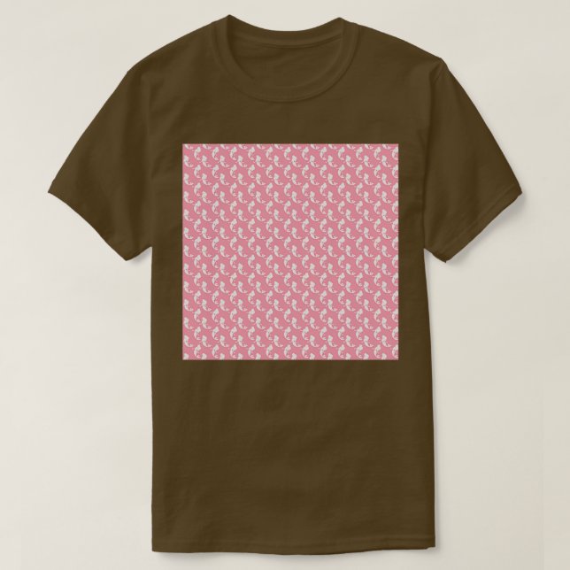 Camiseta Cojín de Cuello de Sirena Rosada y Blanca Cuello G (Diseño del anverso)