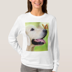 Camiseta Cojín decorativo De Labrador Y Mariposa