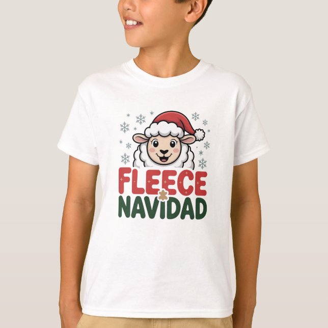 Camiseta Cojín decorativo Fleece Navidad (Anverso)