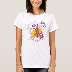 Camiseta Cojín floral de violín Bella florido tanque de cul