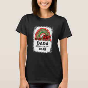 Camiseta Cojines de Navidad de Cuadro Rojo Dada Oso Arcoíri