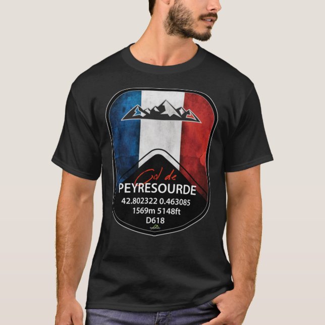 Camiseta Col de la Bonette Francia Ciclismo y motocicleta (Anverso)