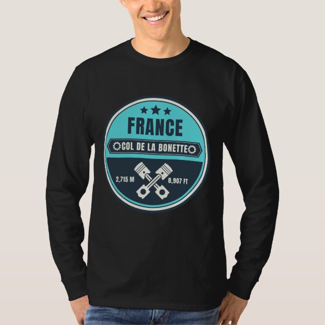 Camiseta Col de la Bonette french Alpes motobike tour (Anverso)