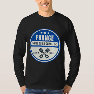 Camiseta Col de la Cayolle french Alpes motobike tour