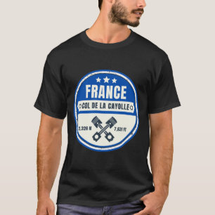 Camiseta Col de la Cayolle french Alpes motobike tour