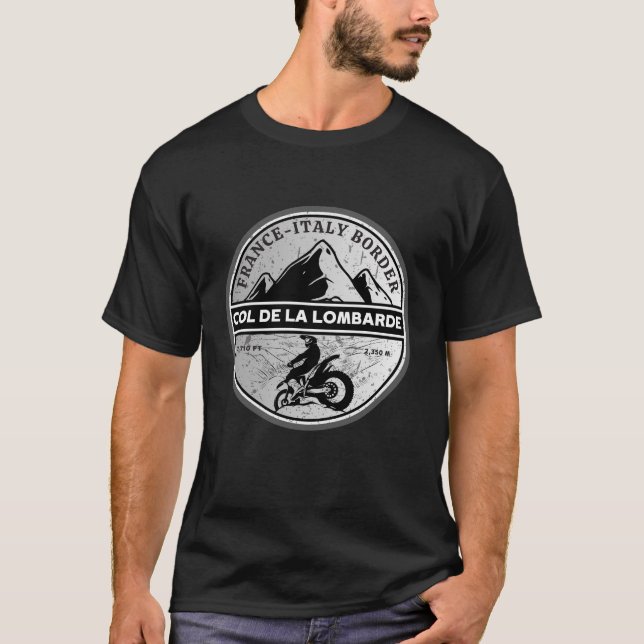 Camiseta Col de la Lombarde french Alpes motobike (Anverso)