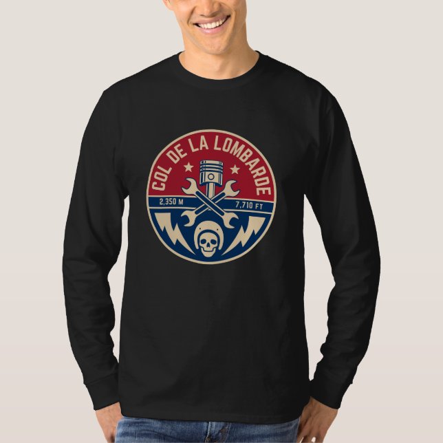 Camiseta Col de la Lombarde french Alpes motobike (Anverso)
