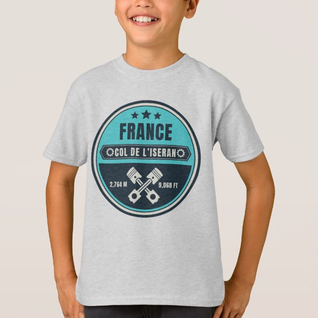 Camiseta Col de l'Iseran french Alpes motobike tour (Anverso)