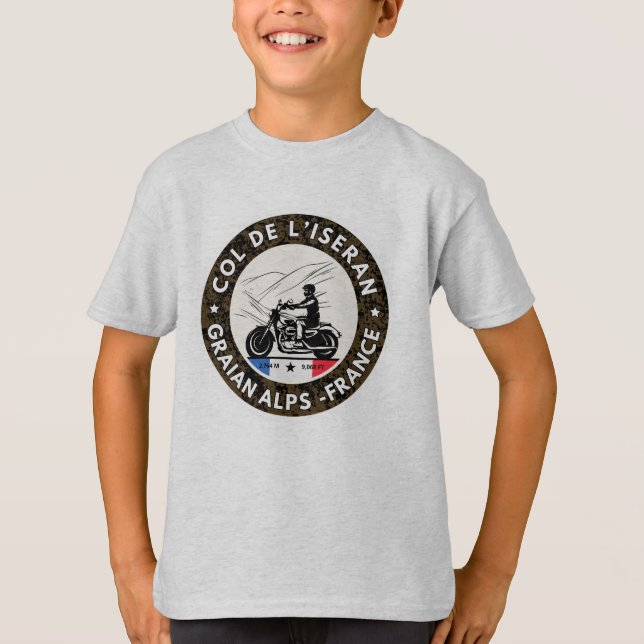 Camiseta Col de l'Iseran french Alpes motobike tour (Anverso)