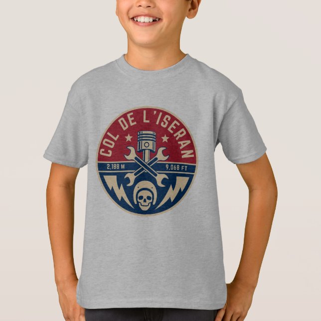 Camiseta Col de l'Iseran french Alpes motobike tour (Anverso)