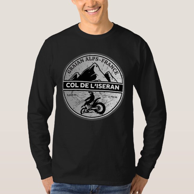 Camiseta Col de l'Iseran french Alpes motobike tour (Anverso)