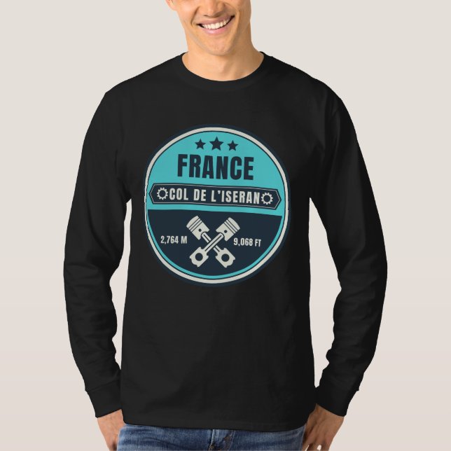 Camiseta Col de l'Iseran french Alpes motobike tour (Anverso)