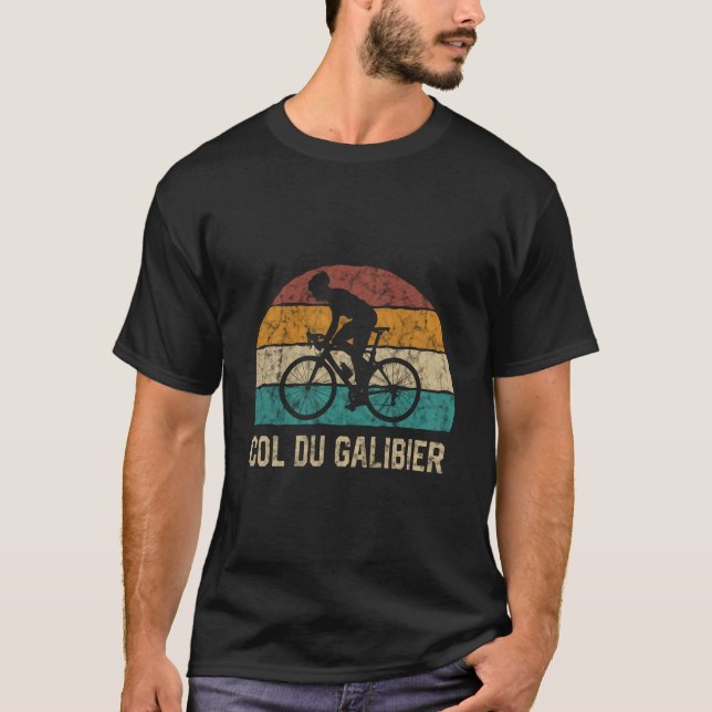 Camiseta Col Du Galibier Ciclismo Escala TShirt Retro Cicli (Anverso)
