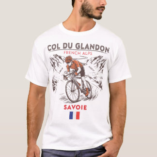 Camiseta Col du Glandon en bicicleta | Alpes franceses carr