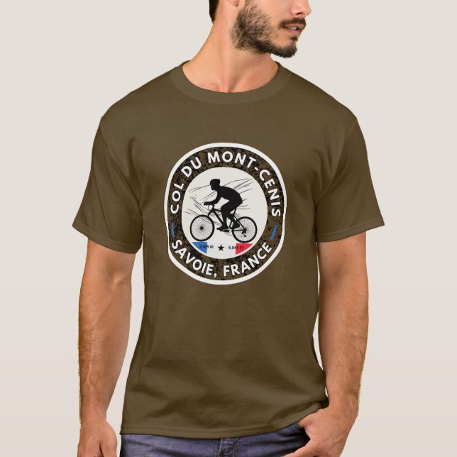 Camiseta Col du Mont Cenis macizo francés Bicicleta alpina (Anverso)