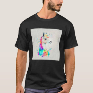 Camiseta Col ilustración de salpicaduras de pintura de llam