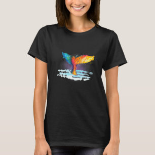 Camiseta Cola de ballena acuarela fantasía mítico místico  