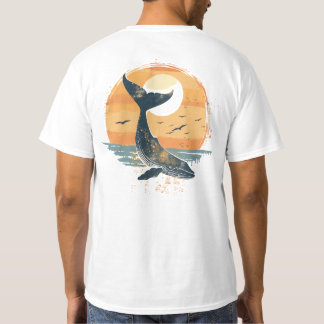 Camiseta Cola de ballena al atardecer - Gráfico del océano 