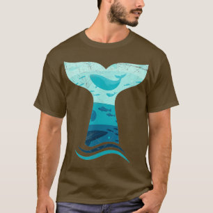 Camiseta Cola de ballena en el océano orca de olas