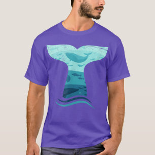 Camiseta Cola de ballena en el océano orca de olas