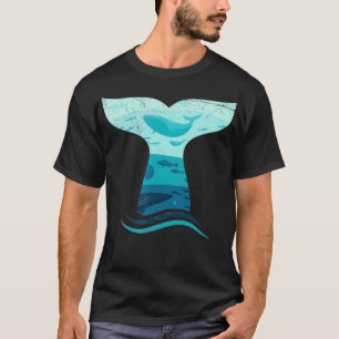 Camiseta Cola de ballena en ola océano orca T