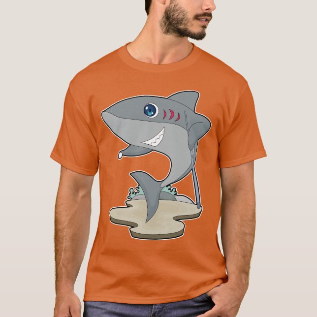 Camiseta Cola de billar de tiburones (Anverso)