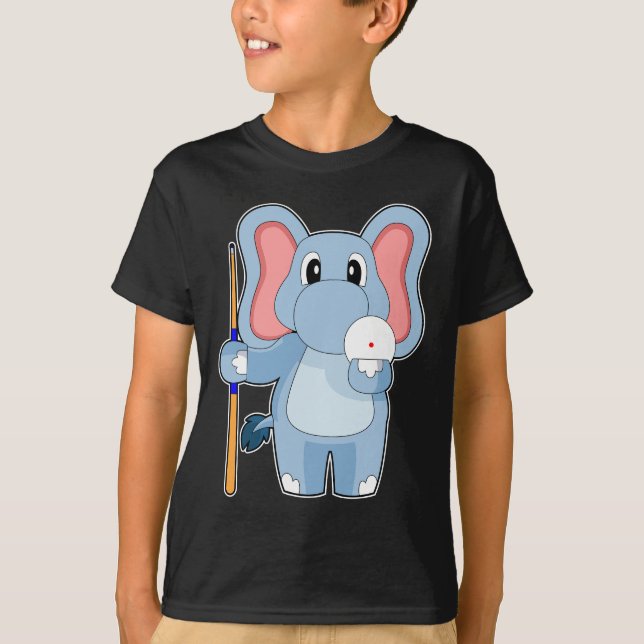 Camiseta Cola de billar elefante (Anverso)