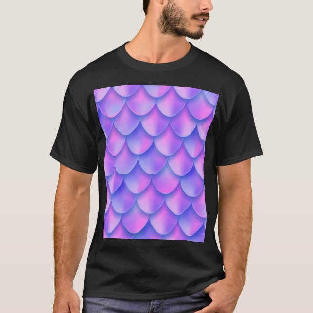 Camiseta Cola de sirena holográfica, textura de Relieve met (Anverso)