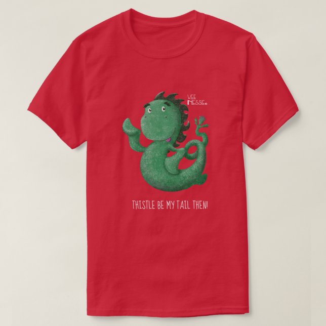 Camiseta Cola pequenita del cardo del monstruo de Loch Ness (Diseño del anverso)