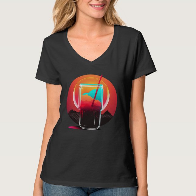 Camiseta Cola Synthwave 80s Retrowave Aesthetic  1 (Anverso)