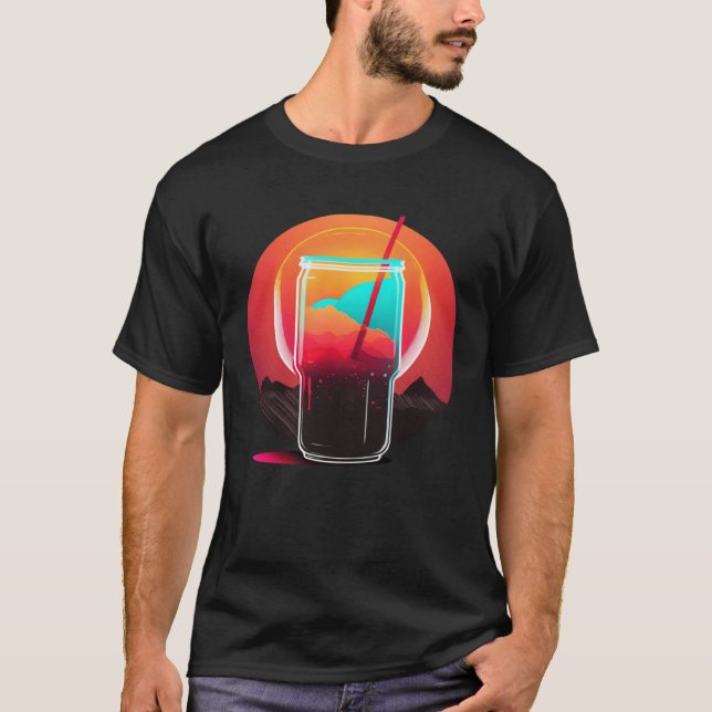 Camiseta Cola Synthwave 80s Retrowave Aesthetic  1 (Anverso)