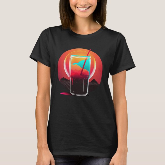 Camiseta Cola Synthwave 80s Retrowave Aesthetic  1 (Anverso)