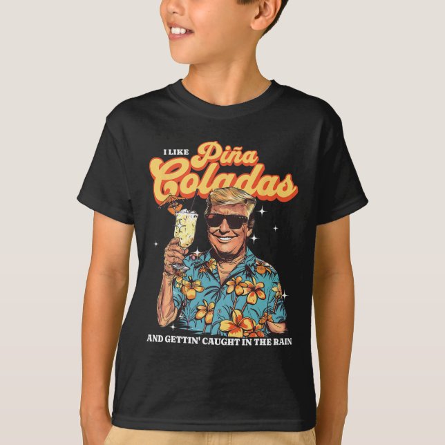 Camiseta Coladas Donald Trump vacaciones de verano en Hawái (Anverso)