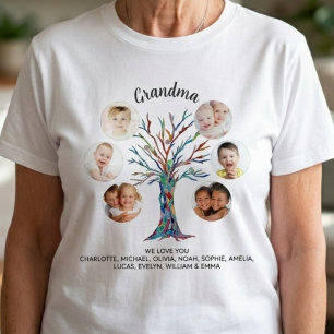 Camiseta Colage de Fotos de la Abuela