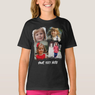 Camiseta Colage de Fotos Familiares Personalizadas con Text