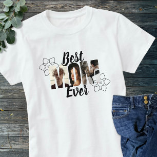 Camiseta Colage de fotos lindo en negro y blanco de la mejo