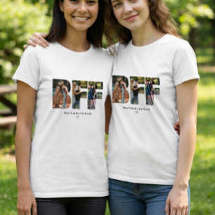 Camiseta Colage de Fotos Modernas y Elegantes de Amigas