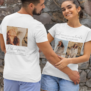 Camiseta Colage de Fotos Moderno y Simple para Funeral