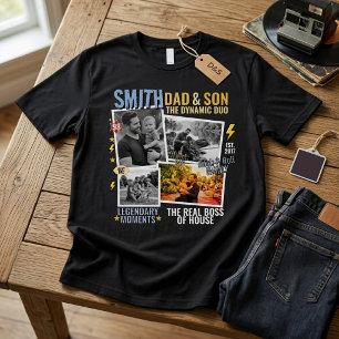 Camiseta Colage de Fotos Personalizadas de Familia Papá e H