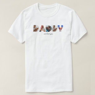 Camiseta Colage de Fotos Personalizado Moderno Simple con L