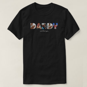 Camiseta Colage de Fotos Personalizado Moderno Simple con L