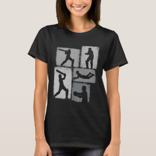 Camiseta Colage de jugadores de cricket hombres mujeres ent